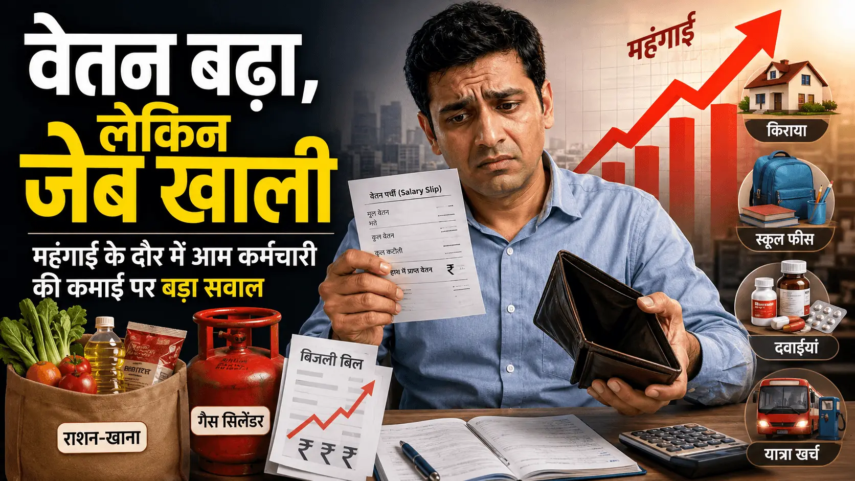 वेतन और महंगाई: आम कर्मचारी की कमाई पर बड़ा सवाल