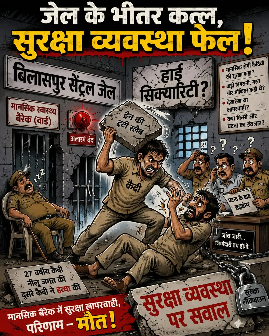 जेल में खून से सना सवाल