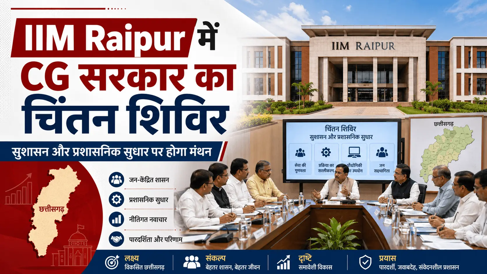 IIM Raipur में CG सरकार का Chintan Shivir